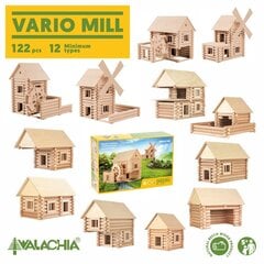 Деревянный конструктор Vario Mill 122 шт цена и информация | Конструкторы и кубики | kaup24.ee