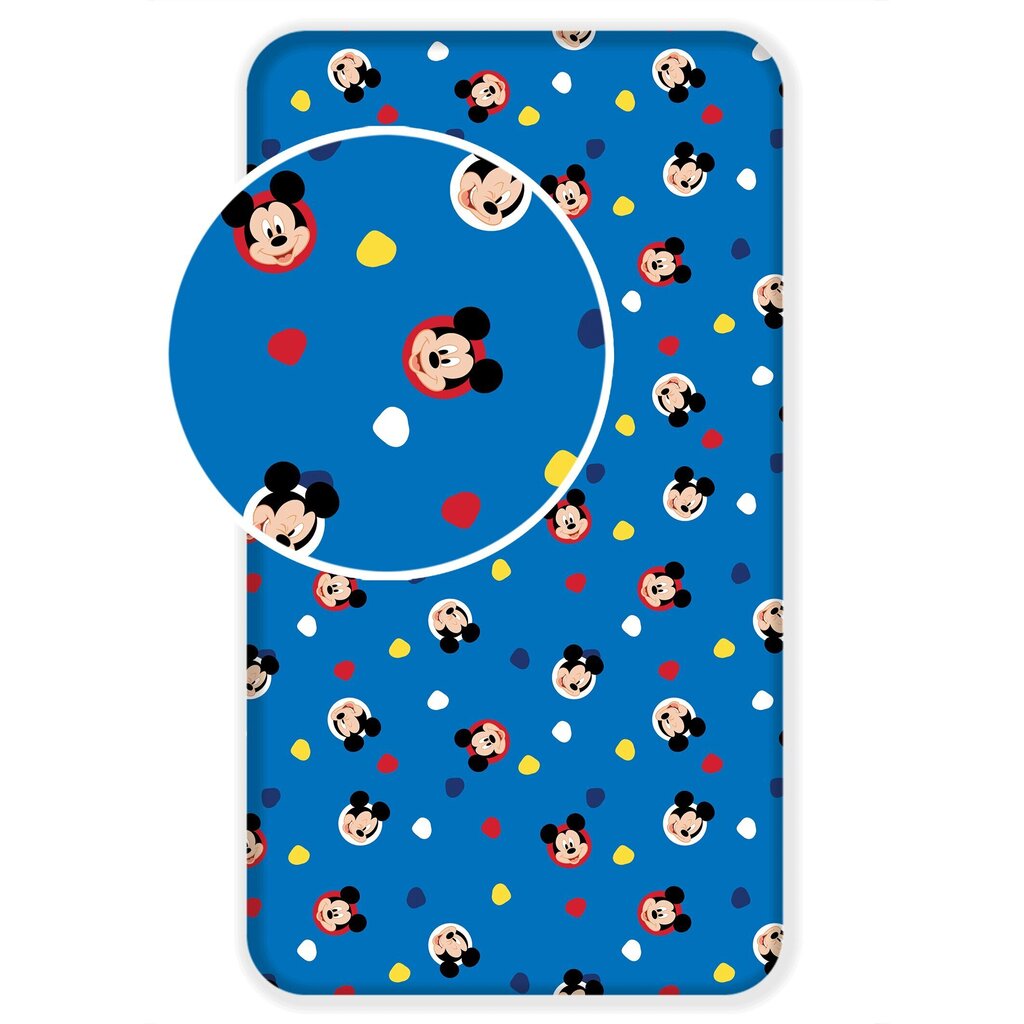 Laste kummiga voodilina Mickey 90x200 cm цена и информация | Voodilinad | kaup24.ee