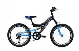 Noorukite jalgratas Capriolo MTB CTX200 20", must/sinine hind ja info | Jalgrattad | kaup24.ee
