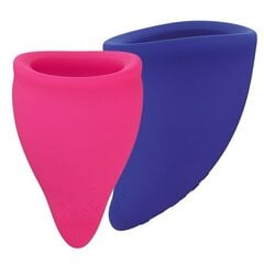 Lõbus tehas - lõbus tass uurige Kit Menstrual Cup Pink & Ultramarine hind ja info | Tampoonid, hügieenisidemed, menstruaalanumad | kaup24.ee