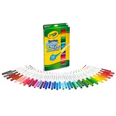 Набор маркеров, смываемых водой с супер наконечником Crayola, 50 шт. цена и информация | Принадлежности для рисования, лепки | kaup24.ee