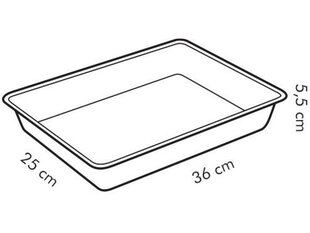 Kaanega küpsetusvorm Tescoma Delicia, 36x25 cm hind ja info | Ahjuvormid ja küpsetustarvikud | kaup24.ee