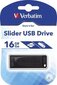 Mälupulk Verbatim - Slider 16GB, must hind ja info | Mälupulgad | kaup24.ee