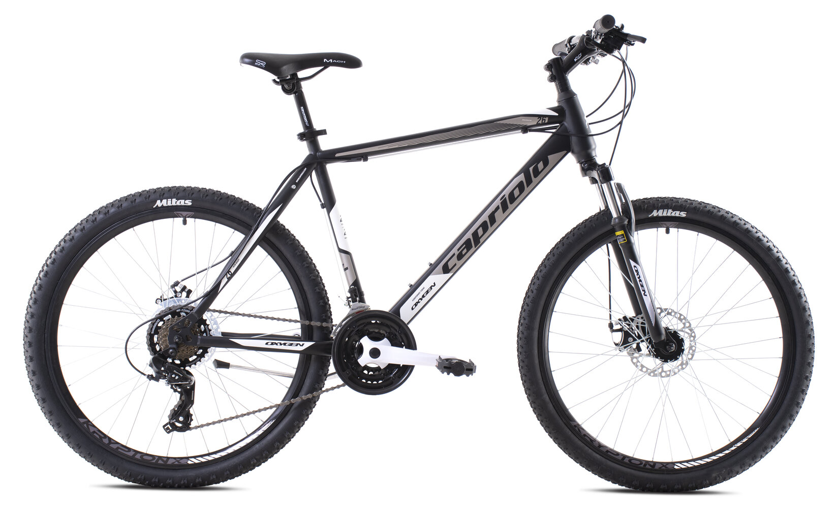 Maastikuratas Capriolo MTB Oxygen 26", must/valge hind ja info | Jalgrattad | kaup24.ee