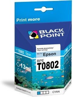 Black Point Epson BPE T0802C цена и информация | Tindiprinteri kassetid | kaup24.ee