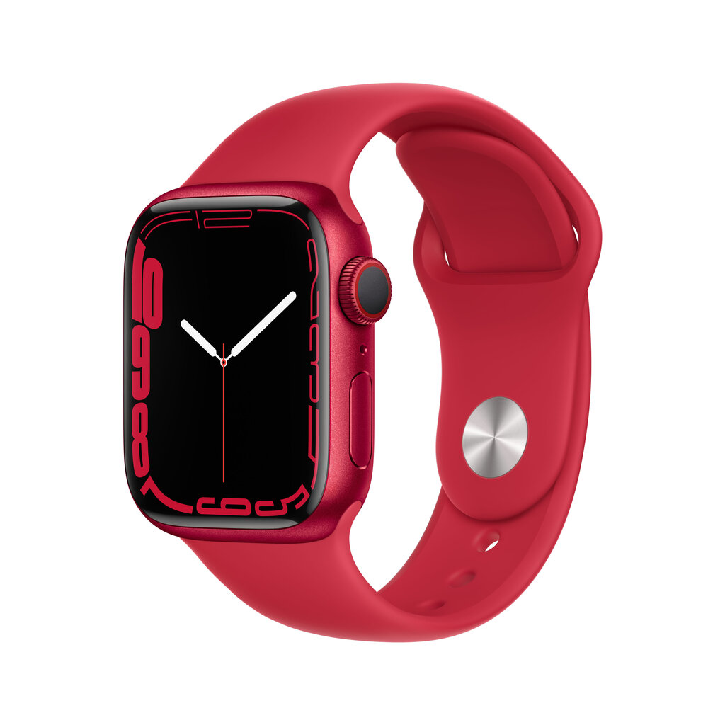 Apple Watch Series 7 GPS + Cellular, 45mm (PRODUCT)RED Aluminium Case ,(PRODUCT)RED Sport Band - MKJU3UL/A цена и информация | Nutikellad (smartwatch) | kaup24.ee