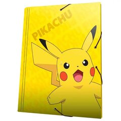 Pokemon klappidega kaust A4 Pikachu hind ja info | Vihikud, märkmikud ja paberikaubad | kaup24.ee