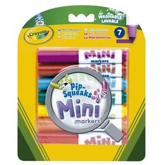 Набор миниатюрных смываемых маркеров Crayola, 7 цветов цена и информация | Письменные принадлежности | kaup24.ee