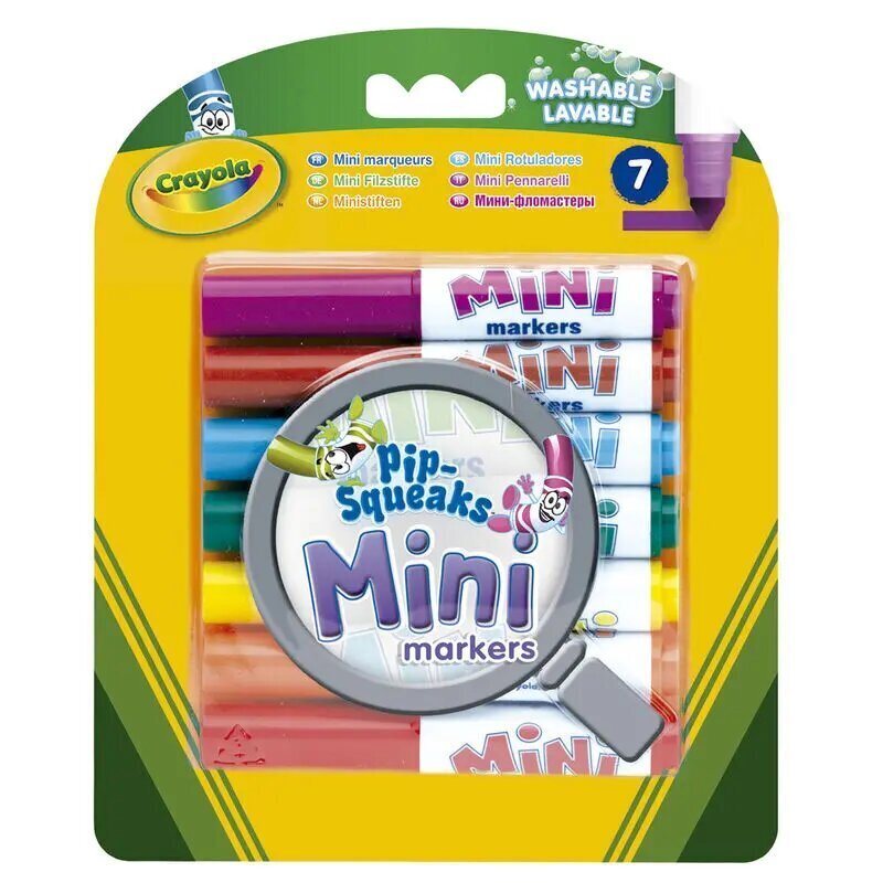 Crayola Mini pestav markerite komplekt 7 tk цена и информация | Kirjutusvahendid | kaup24.ee