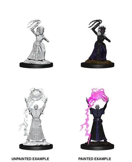 D&D Nolzur's Imelised Miniatuurid Maalimata Miniatuurid Drow Mage & Drow Priestess Case (6) hind ja info | Fännitooted mänguritele | kaup24.ee