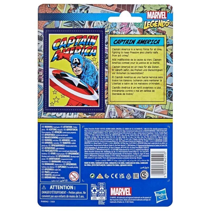 Marvel retro mänguasi figuur 9,5 cm Kapten Ameerika цена и информация | Poiste mänguasjad | kaup24.ee