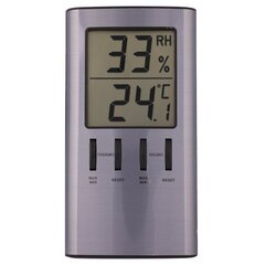 Digitaalne termo-hügromeeter hõbe цена и информация | Измерители (температура, влажность, pH) | kaup24.ee