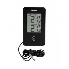 Digitaalne termomeeter sise-välis must цена и информация | Измерители (температура, влажность, pH) | kaup24.ee