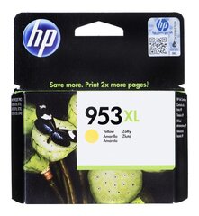 Tint HP 953XL, kollane | 1600 lk | HP OfficeJet Pro 8210/8218/8710/8715/8720/8725 F6U18AE цена и информация | Картриджи для струйных принтеров | kaup24.ee