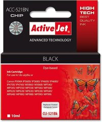 Activejet ACC-521BN (Canon CLI-521Bk), черный цена и информация | Картриджи для струйных принтеров | kaup24.ee
