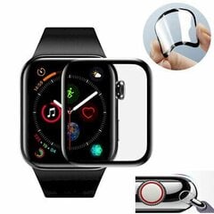 Защитное стекло Fusion ceramic glass 9D для экрана Apple Watch 1 / 2 / 3 42 мм, черное цена и информация | Аксессуары для смарт-часов и браслетов | kaup24.ee