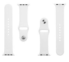 Ремешок Tactical 465 Silicone Band для Apple Watch 1/2/3/4/5/6/7/SE 38/40/41 мм, белый цена и информация | Аксессуары для смарт-часов и браслетов | kaup24.ee