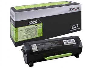 Lexmark 502XE Black Extra High Yield Corporate Toner Cartridge (10K) for MS410d, MS410dn, MS510dn, MS610dn, MS610de hind ja info | Lexmark Arvutid ja IT- tehnika | kaup24.ee