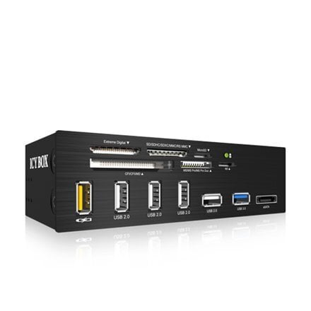 Icybox IB-867 5.25 inch USB 3.0 Multi-Card Reader with USB Charging Port hind ja info | USB jagajad, adapterid | kaup24.ee