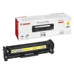 Toonerkassett Canon 718 LBP7200 jaoks, 2900 lk / 5%, kollane цена и информация | Картриджи и тонеры | kaup24.ee