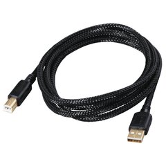 HAMA USB 2.0 A-B CABLE, GOLD-PLATED 1.5M hind ja info | Kaablid ja juhtmed | kaup24.ee