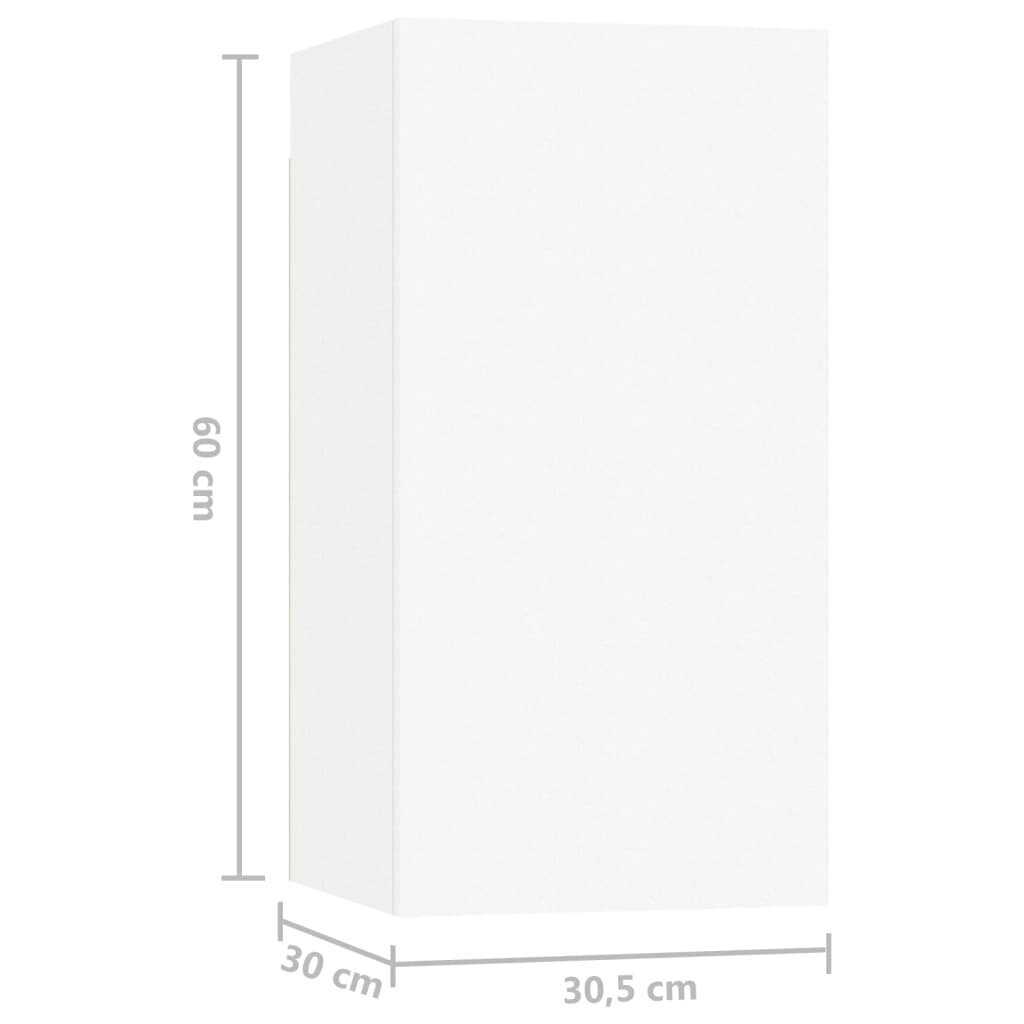 Telerikapi komplekt, 4 osa, valge, MDP hind ja info | TV alused | kaup24.ee