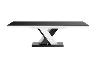 Раздвижной стол Xenon Lux Czarny Polysk Bialy+Czarny Polysk цена и информация | Кухонные и обеденные столы | kaup24.ee