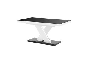 Раздвижной стол Xenon Lux Czarny Mat Bialy Polysk цена и информация | Кухонные и обеденные столы | kaup24.ee
