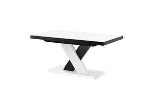 Раздвижной стол Xenon Lux Bialy Mat  Bialy+Czarny Polysk цена и информация | Кухонные и обеденные столы | kaup24.ee