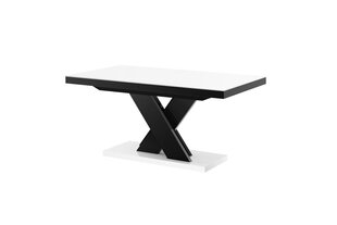 Раздвижной стол Xenon Lux BialyMat Czarny Polysk цена и информация | Кухонные и обеденные столы | kaup24.ee