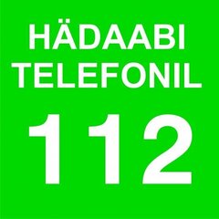 Hädaabi telefonil 15x15 pvc hind ja info | Infosildid | kaup24.ee