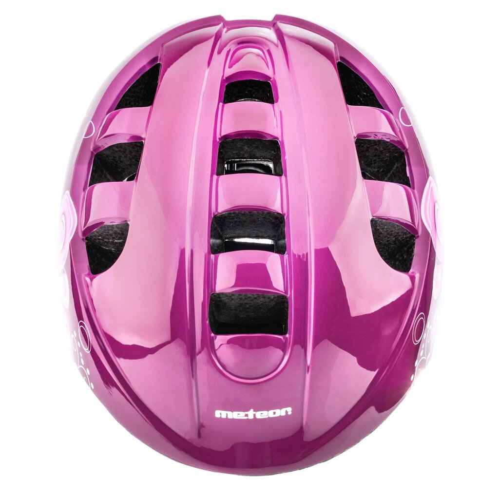 Laste jalgrattakiiver Meteor KS08 Pink Butterflies, roosa hind ja info | Kiivrid | kaup24.ee