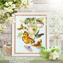 Tikkimiskomplekt Magic Needle "Butterflies and Apples" 130-052 hind ja info | Tikkimistarvikud | kaup24.ee