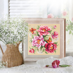 Tikkimiskomplekt Magic Needle "Flower Magic. Peonies" 140-001 hind ja info | Tikkimistarvikud | kaup24.ee