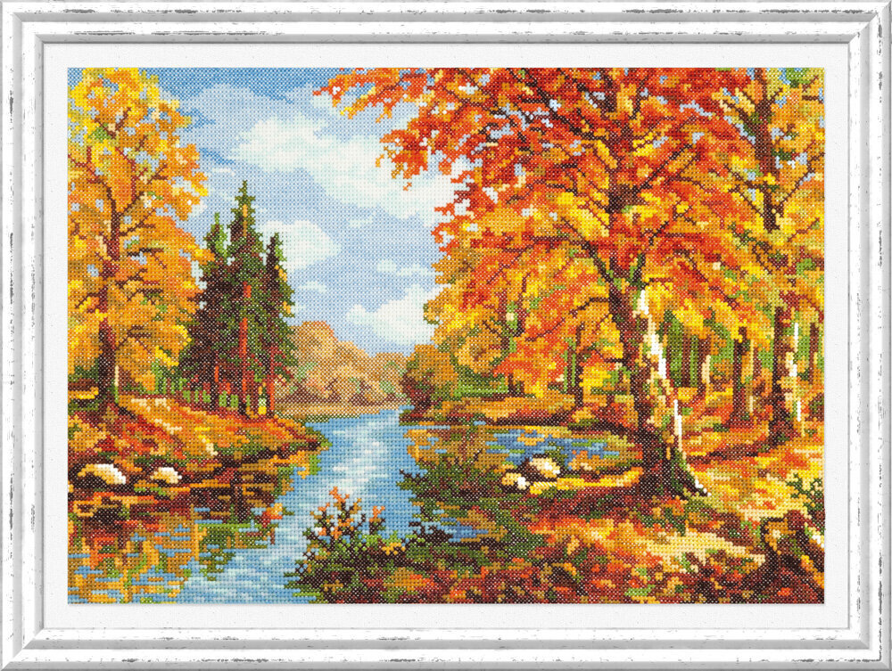 Tikkimiskomplekt Magic Needle "Golden Autumn" 45-02 цена и информация | Tikkimistarvikud | kaup24.ee