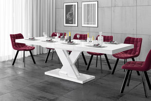 Раздвижной стол Xenon Lux Bialy Polysk цена и информация | Кухонные и обеденные столы | kaup24.ee