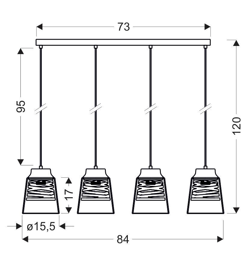 Candellux valgusti Fresno 34-78124 hind ja info | Rippvalgustid | kaup24.ee