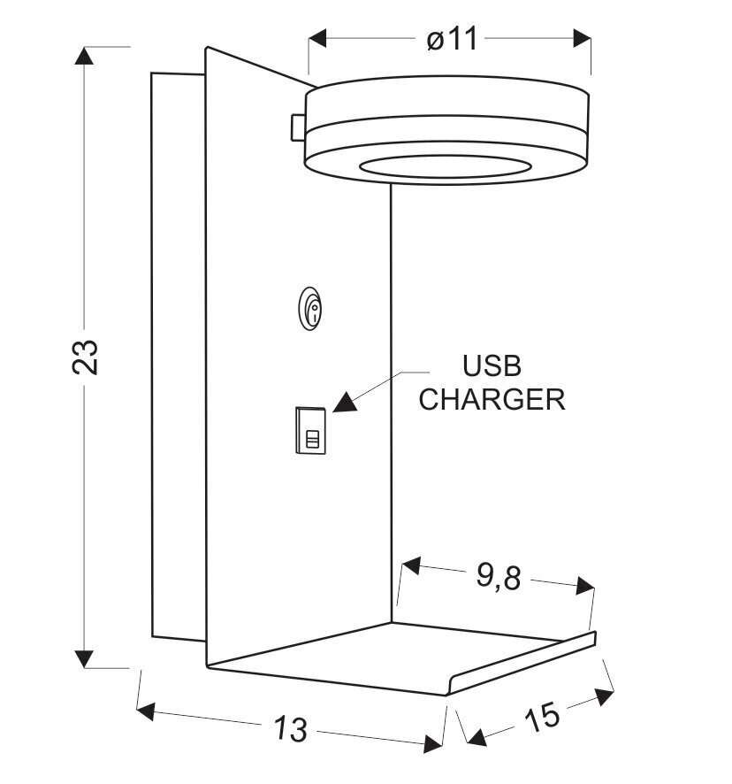 Candellux valgusti Compact 21-76052 hind ja info | Seinavalgustid | kaup24.ee