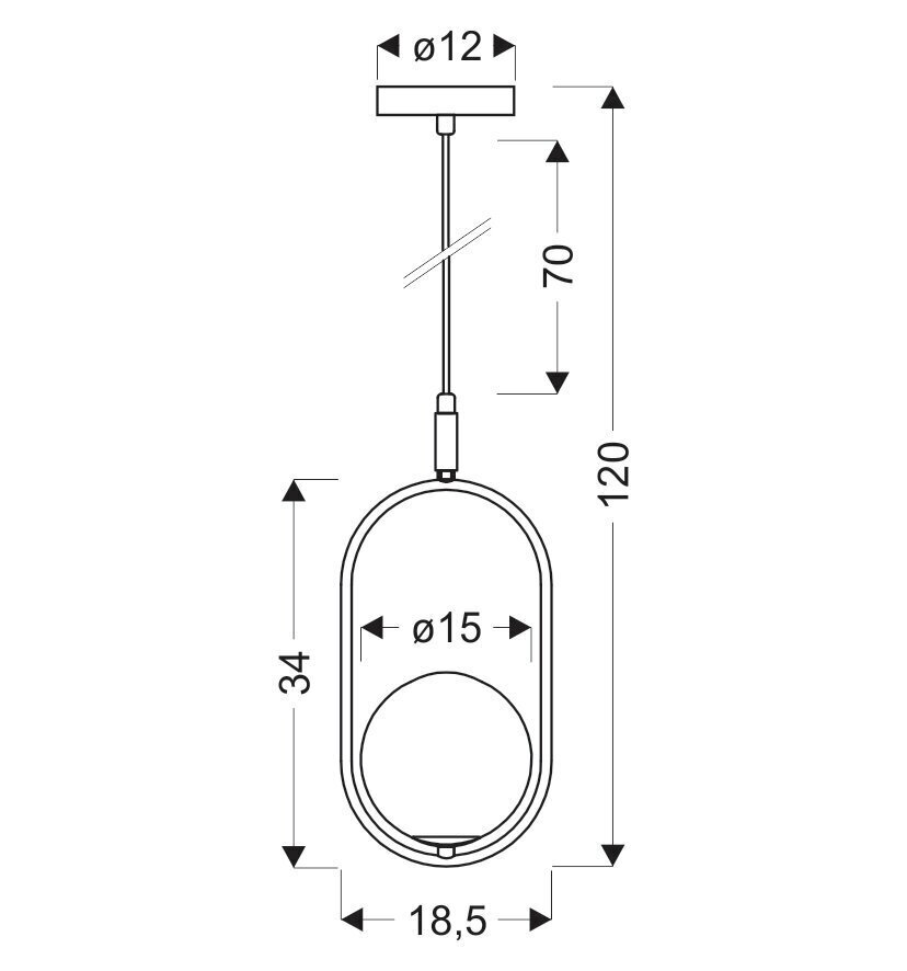 Candellux lighting valgusti Cordel 31-73457 hind ja info | Rippvalgustid | kaup24.ee