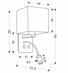 Candellux lighting светильник Magnum 21-75666 цена и информация | Настенный светильник Конусы | kaup24.ee