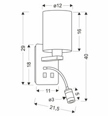 Candellux seinavalgusti Magnum цена и информация | Настенные светильники | kaup24.ee