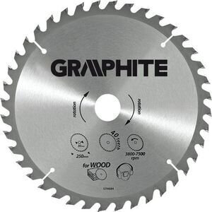 Lõikeketas Graphite, 210x30 mm hind ja info | Aiatööriistade lisatarvikud | kaup24.ee