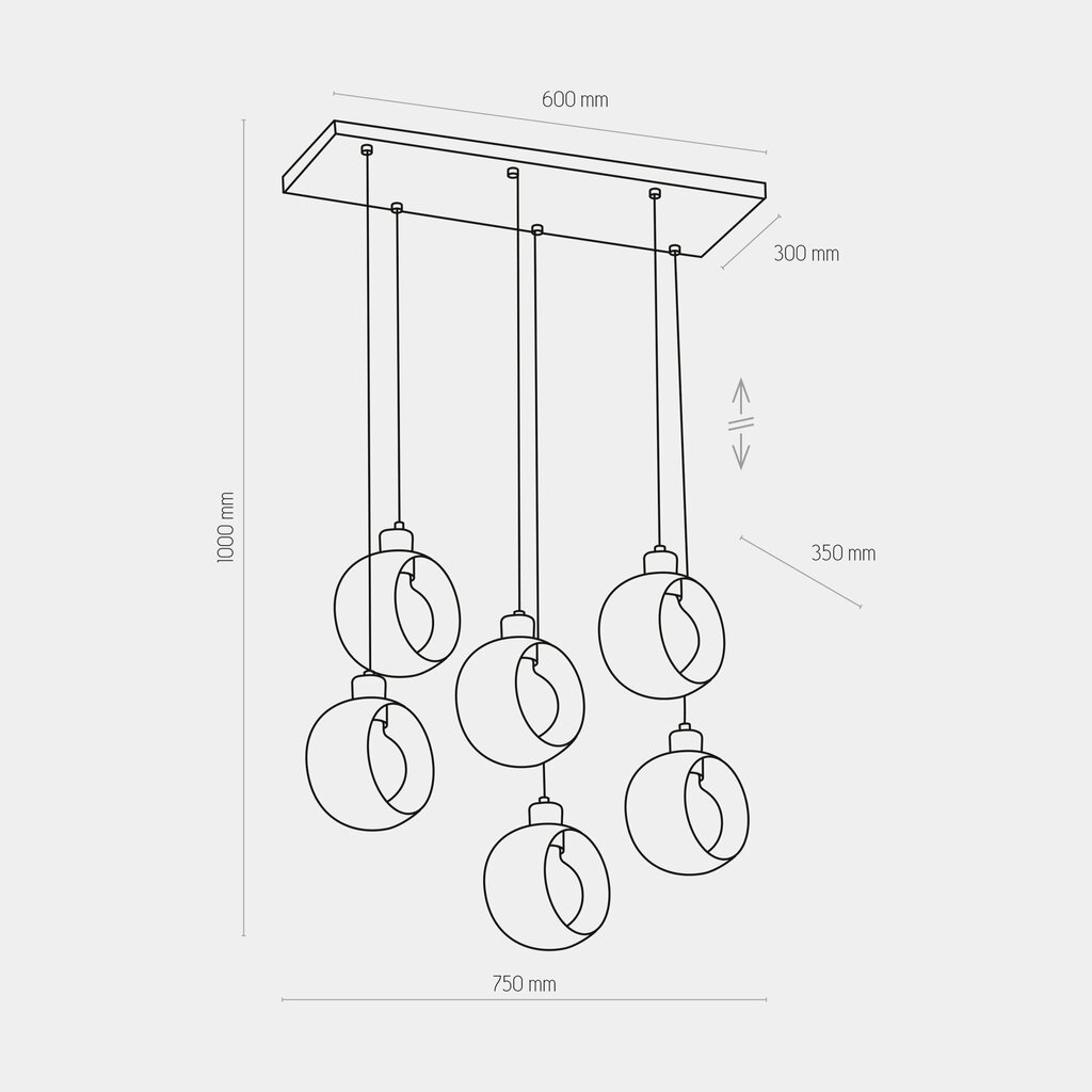 TK Lighting rippvalgusti Cyklop Black 2756 hind ja info | Rippvalgustid | kaup24.ee