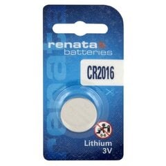 Литиевая батарейка RENATA CR2016-1BB, 1 шт. цена и информация | Аккумуляторы, батарейки | kaup24.ee