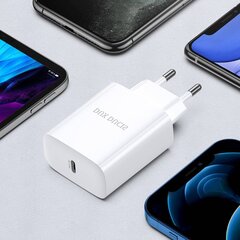 Сетевая зарядка Dux Ducis C60-PD 20W Power Adapter белая цена и информация | Зарядные устройства для телефонов | kaup24.ee