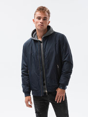 Куртка-бомбер Ombre C538 темно-синий цена и информация | Мужские куртки | kaup24.ee