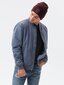 Meeste bomber jope Ombre C538 sinine hind ja info | Meeste joped | kaup24.ee