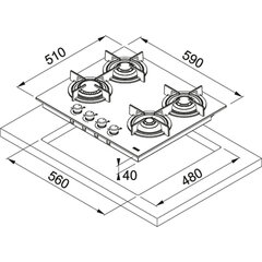 Franke FHCR 604 4G HE BK C цена и информация | Franke Бытовая техника и электроника | kaup24.ee