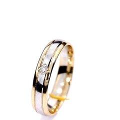 Золотое кольцо с драгоценными камнями A-210_BR585ZD_026_YE-WH-2,88-17,50 MM цена и информация | Кольцо | kaup24.ee