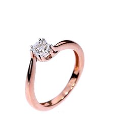 Золотое кольцо с драгоценными камнями JR05994-0.10_BR585ZD_026_PINK-2,35G 0,10CT-16,00 MM цена и информация | Кольцо | kaup24.ee